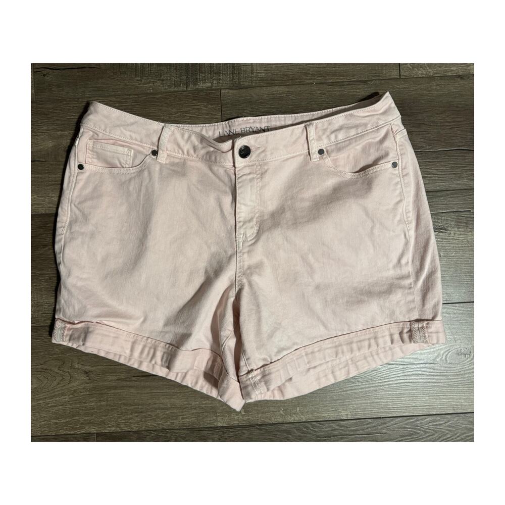 Lane Bryant Girlfriend Short Light Pink Cuffed Size 18